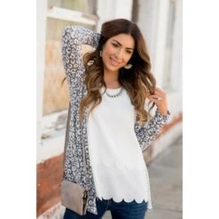 Short Lightweight Leopard Print Cardigan -Women's Clothing Store BB 6936 1e0bd416 8d82 47b4 9e55 3510f76ae426