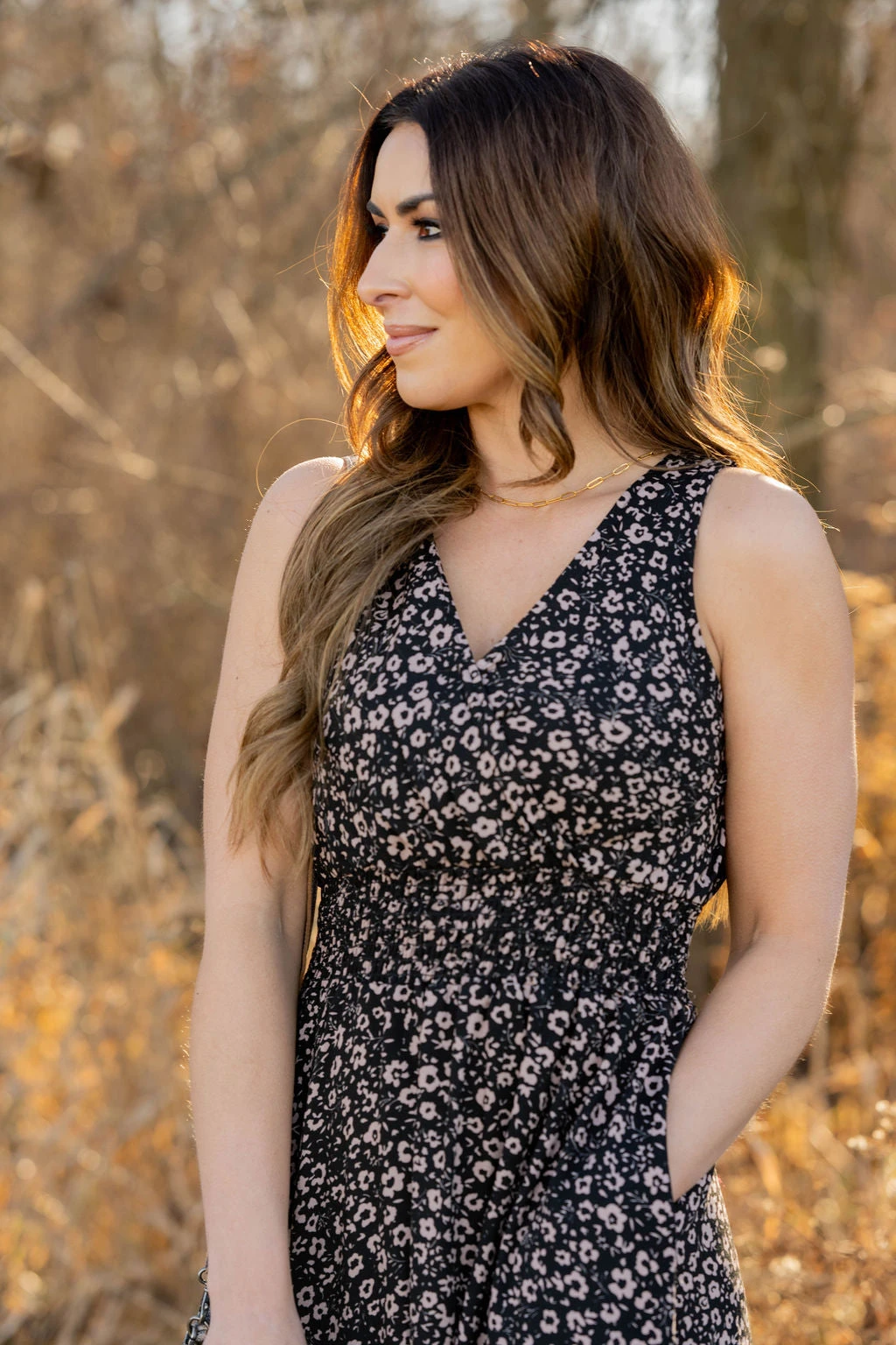 Vintage Floral Wrap Bottom Midi Dress 13 Vintage Floral Wrap Bottom Midi Dress - Image 13