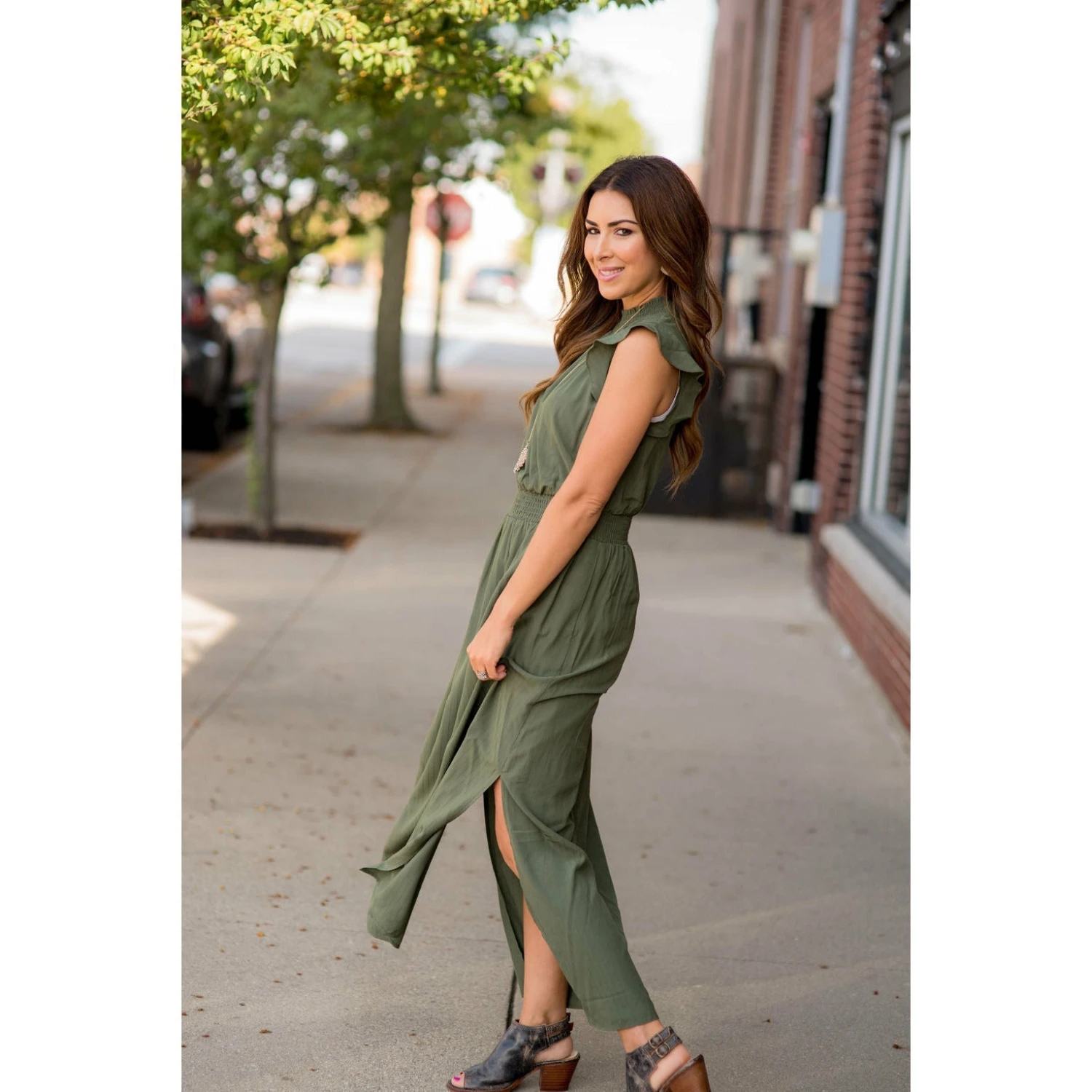 Delicate Lined Chic Ruffle Maxi 7 Delicate Lined Chic Ruffle Maxi - Image 7