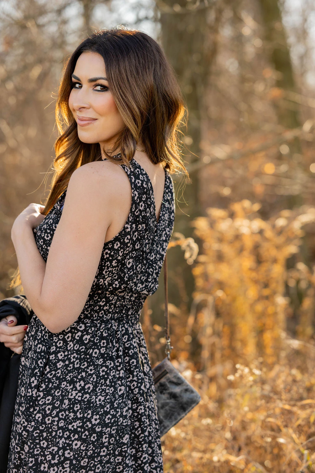 Vintage Floral Wrap Bottom Midi Dress 14 Vintage Floral Wrap Bottom Midi Dress - Image 14