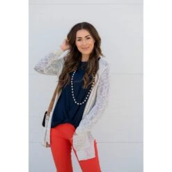 Textured Tissue Cardigan -Women's Clothing Store BB 6972 83600d43 1b23 4e51 976f f5ea751fcfd4