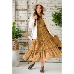 Spectacular Speckled Tiered Midi -Women's Clothing Store BB 6979 46f2c681 8474 4999 97dc 69176834bf99 218448