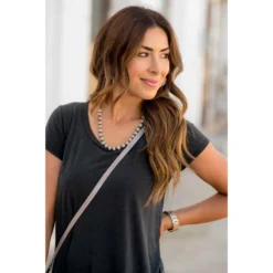 Basic Slub Short Sleeved Tee -Women's Clothing Store BB 6992