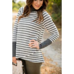 Thick Striped Side Zip Wrap Sweatshirt 25 Thick Striped Side Zip Wrap Sweatshirt -Women's Clothing Store BB 6992 3b030c41 0b15 4fb0 9bc1 5a202da4a064
