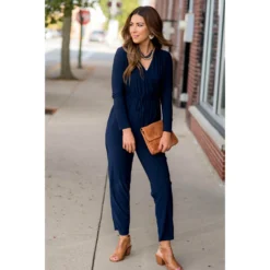 Day Out Long Sleeve Jumpsuit -Women's Clothing Store BB 6994