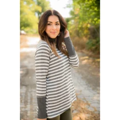 Thick Striped Side Zip Wrap Sweatshirt 27 Thick Striped Side Zip Wrap Sweatshirt -Women's Clothing Store BB 6998 07324fdc 5127 4cd5 a1e1 7a21a69b3311