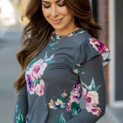 Vibrant Floral Ruffle Shoulder Tee -Women's Clothing Store BB 7040 9635fd9b 2dae 4094 aa74 10c150f0b21a