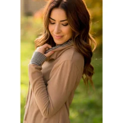 Striped Detailed Accented Cowl Neck Sweatshirt -Women's Clothing Store BB 7043 bd09e72a da25 4188 8289 6ef012e5dca7