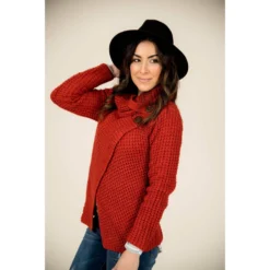Double Side Button Wrap Cardigan -Women's Clothing Store BB 7048 287508
