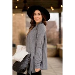 Side Button Wrap Sweater -Women's Clothing Store BB 7050 8a34a852 8a19 43dd 9ec4 6513d6578285