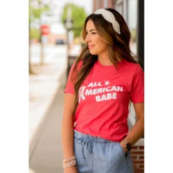 All American Babe Graphic Tee -Women's Clothing Store BB 7059 08983b76 9a63 4fad 8bd7 1c753911119c