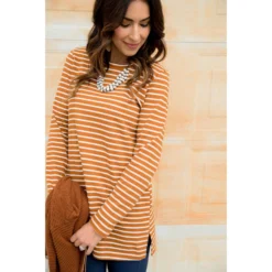 Long Sleeve Striped Tunic Tee -Women's Clothing Store BB 7059 0c108001 565b 4a58 8b43 d07b04e4d589