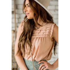 Ruched Ruffle Bibbed Tank -Women's Clothing Store BB 7071 ffea9ac5 f0d4 48c1 a17b 1bd278442e75