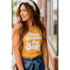 Here Comes The Sun Graphic Tank 8 Here Comes The Sun Graphic Tank -Women's Clothing Store BB 7086 ce9f34e3 ba83 4d94 90bf 1dc0cc1de382