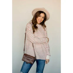 Knit Stripe Neck Zipper Sweater 22 Knit Stripe Neck Zipper Sweater -Women's Clothing Store BB 7090 23f38ed7 209d 40e3 a91f 4b6246516b8c