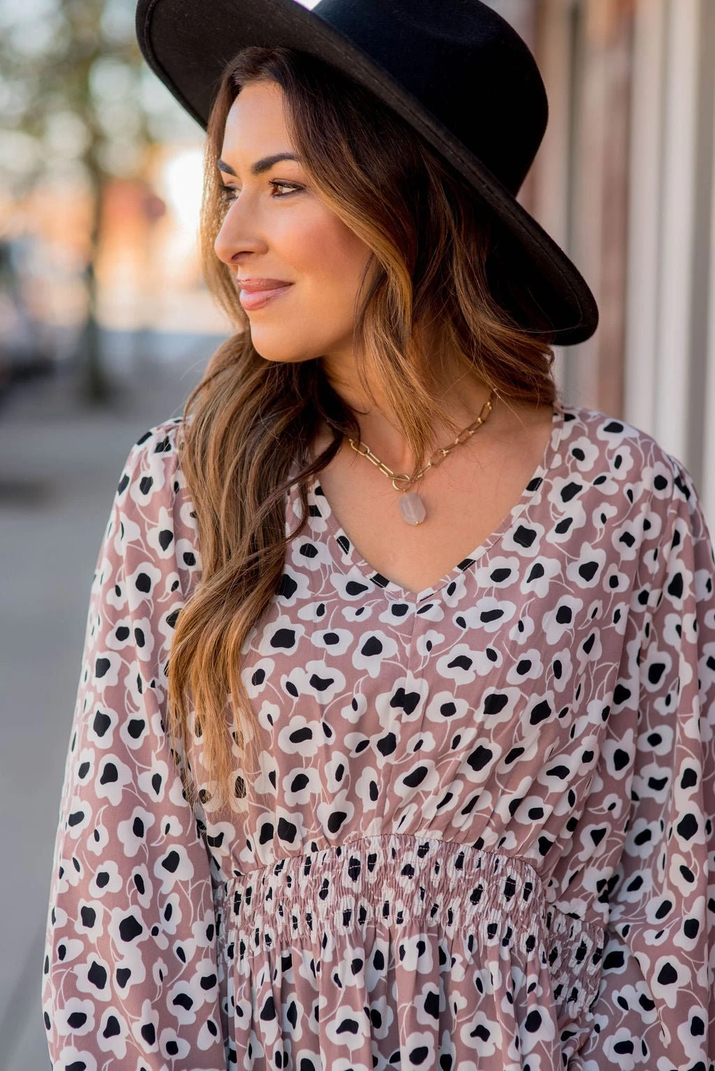 Floral Fun Cinched V Blouse 6 Floral Fun Cinched V Blouse - Image 6