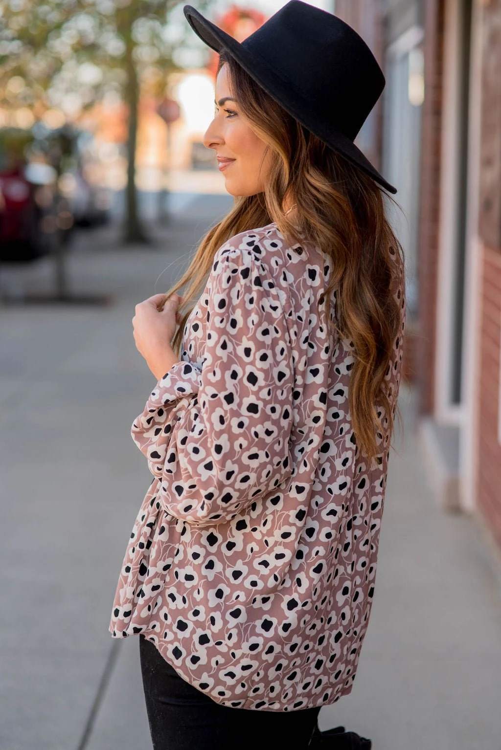 Floral Fun Cinched V Blouse 7 Floral Fun Cinched V Blouse - Image 7