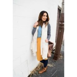 Hint Of Blue Scarf -Women's Clothing Store BB 7105