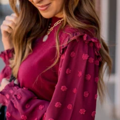 Textured Dot Sleeve Blouse 35 Textured Dot Sleeve Blouse -Women's Clothing Store BB 7111 a1105260 5fe9 45d1 b59a 138900e51b46 717937