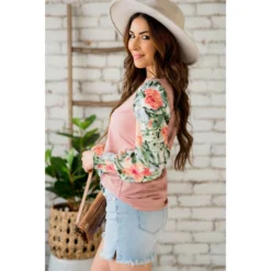 Floral Long Sleeve Blouse -Women's Clothing Store BB 7116 b36fa065 6065 4f84 9c65 f0b8499676cd