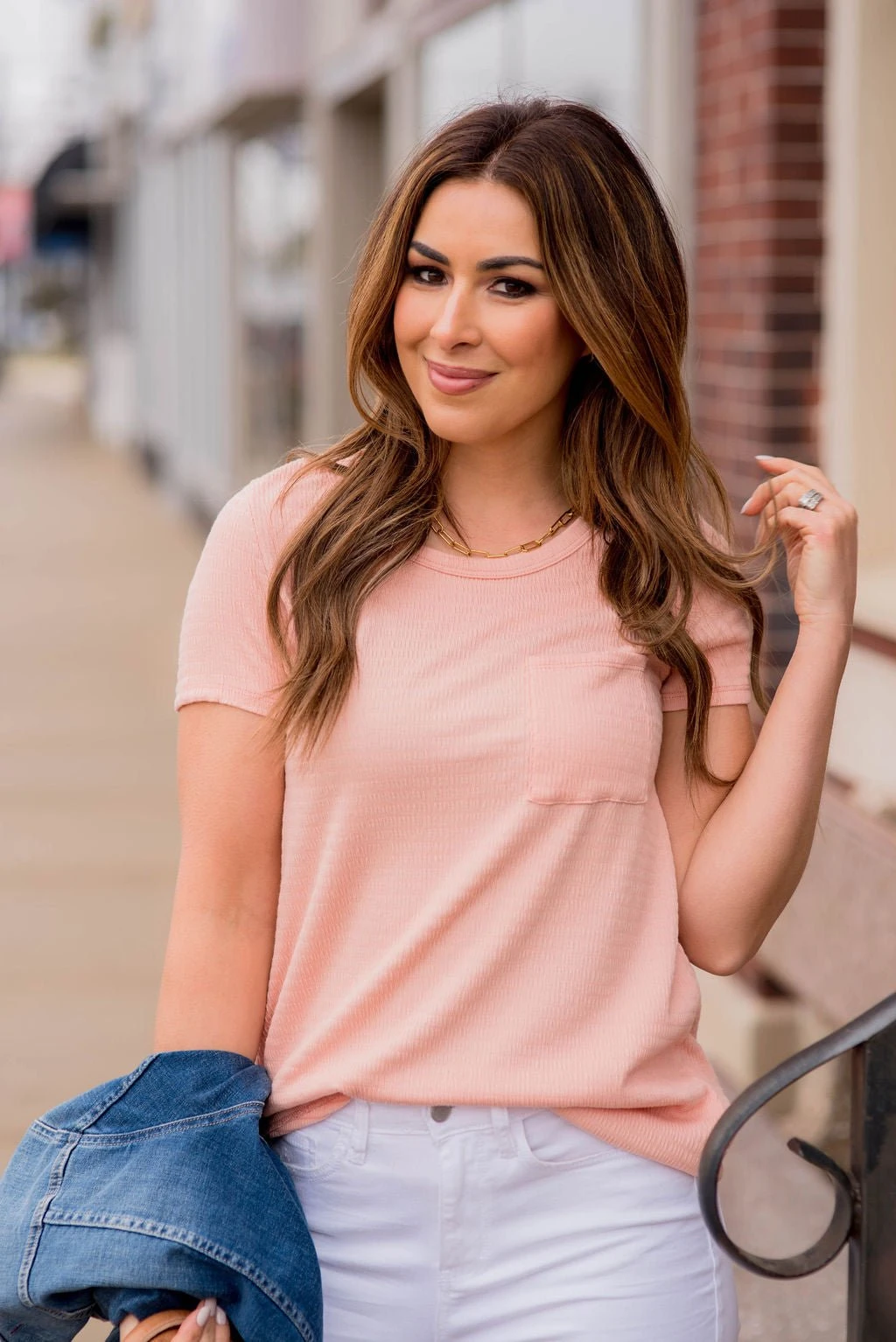 Textured Lines Pocket Tee 12 Textured Lines Pocket Tee - Image 12