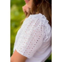 Eyelet Short Sleeve Blouse 22 Eyelet Short Sleeve Blouse -Women's Clothing Store BB 7160 2c186ae8 d5b5 4f6c 9641 550530ec30e9