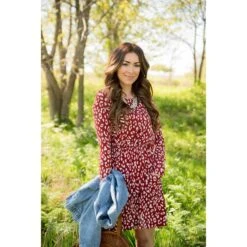 Leopard Long Sleeve Pocket Dress -Women's Clothing Store BB 7171 481042