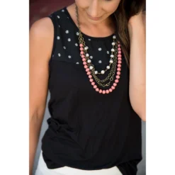 Polka Dot Top Tank -Women's Clothing Store BB 7181