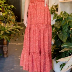 Spotted Tiered Maxi Skirt 17 Spotted Tiered Maxi Skirt -Women's Clothing Store BB 7195 312827