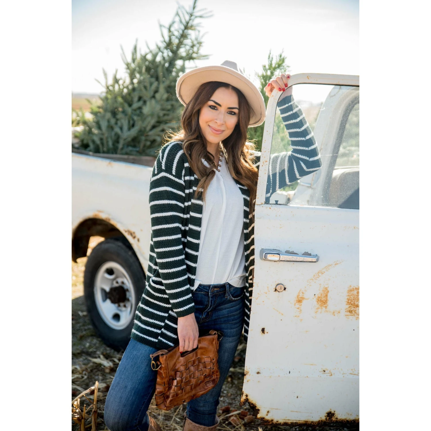 Thin Striped Knit Tunic Cardigan 11 Thin Striped Knit Tunic Cardigan - Image 11