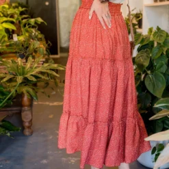 Spotted Tiered Maxi Skirt 20 Spotted Tiered Maxi Skirt -Women's Clothing Store BB 7197 870590