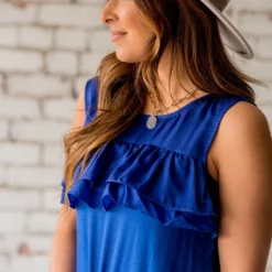 Sleeveless Ruffle Tunic -Women's Clothing Store BB 7199