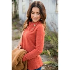 Two Button Side Sweater -Women's Clothing Store BB 7209