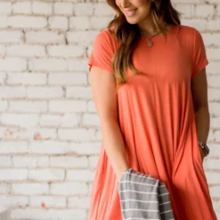 Short Sleeve Swing Tunic Dress -Women's Clothing Store BB 7211 eeab8e16 e35b 4b1b bfaf d800dd515fb9 409072