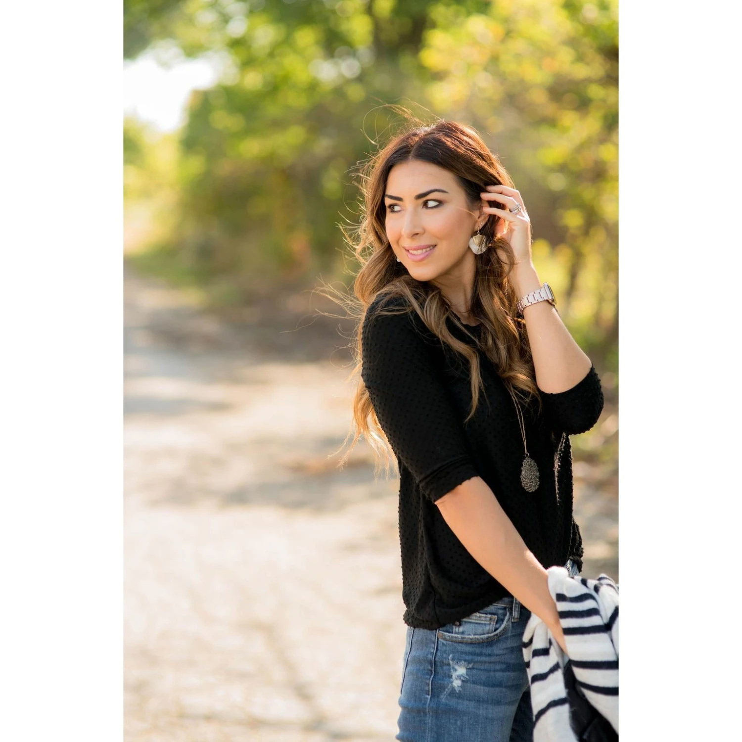 3/4 Sleeve Textured Pocket Tee 10 3/4 Sleeve Textured Pocket Tee - Image 10