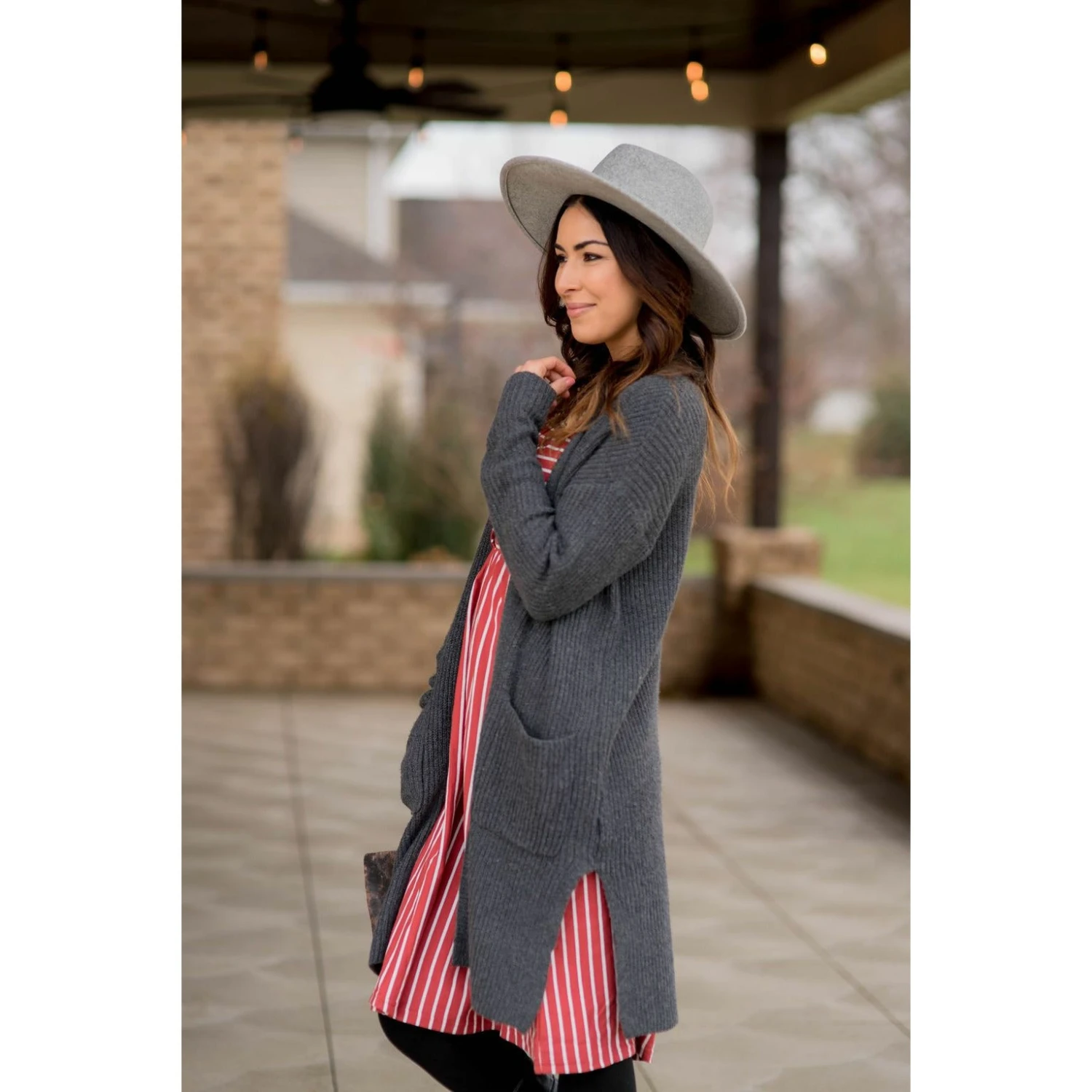 Lightweight Side Slit Tunic Cardigan 4 Lightweight Side Slit Tunic Cardigan - Image 4