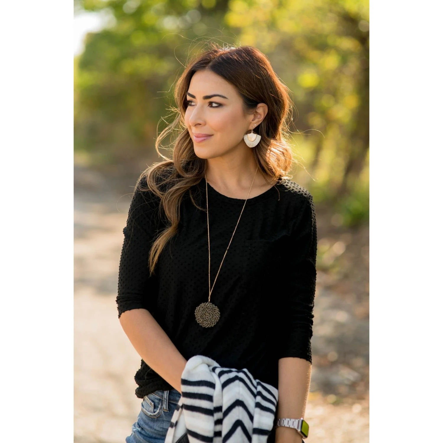 3/4 Sleeve Textured Pocket Tee 8 3/4 Sleeve Textured Pocket Tee - Image 8