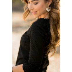 3/4 Sleeve Textured Pocket Tee 31 3/4 Sleeve Textured Pocket Tee -Women's Clothing Store BB 7245 598b4824 1eb5 414b a73a 3c4e6d71882e