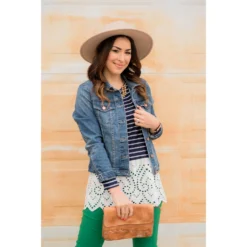 Eyelet Bottom Tee 11 Eyelet Bottom Tee -Women's Clothing Store BB 7271