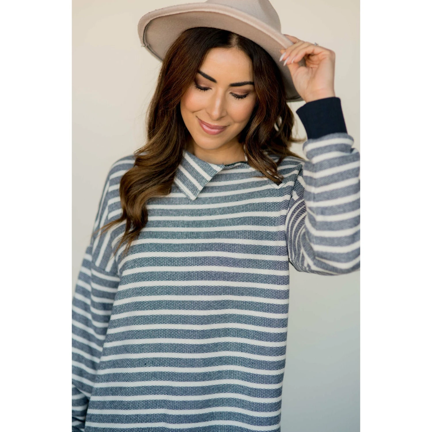 Knit Stripe Neck Zipper Sweater 12 Knit Stripe Neck Zipper Sweater - Image 12