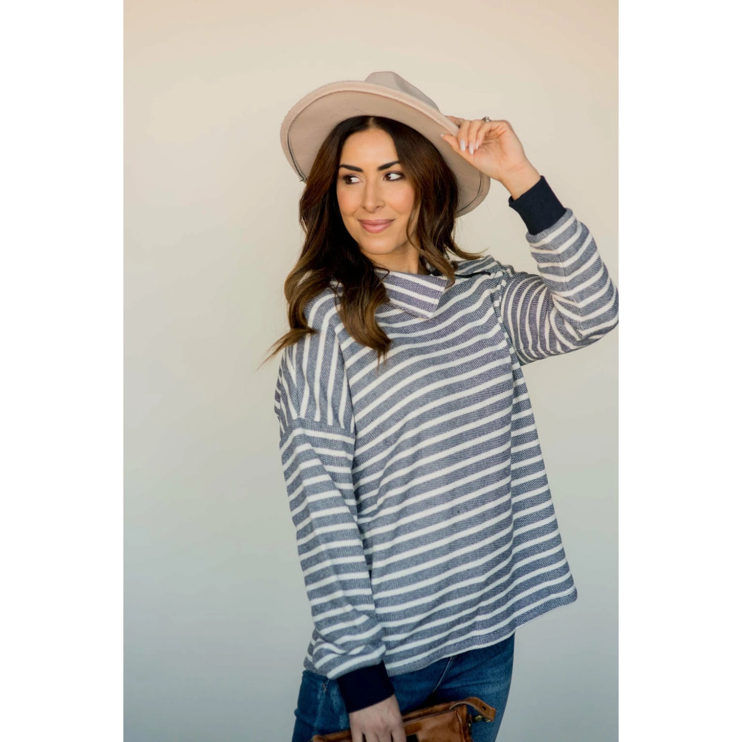 Knit Stripe Neck Zipper Sweater 13 Knit Stripe Neck Zipper Sweater - Image 13