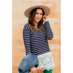 Eyelet Bottom Tee 10 Eyelet Bottom Tee -Women's Clothing Store BB 7279