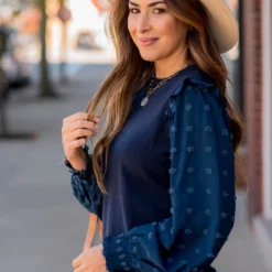 Textured Dot Sleeve Blouse 37 Textured Dot Sleeve Blouse -Women's Clothing Store BB 7315 3ed49d87 1b3b 4567 8bc0 f2a623bf1a98 968078