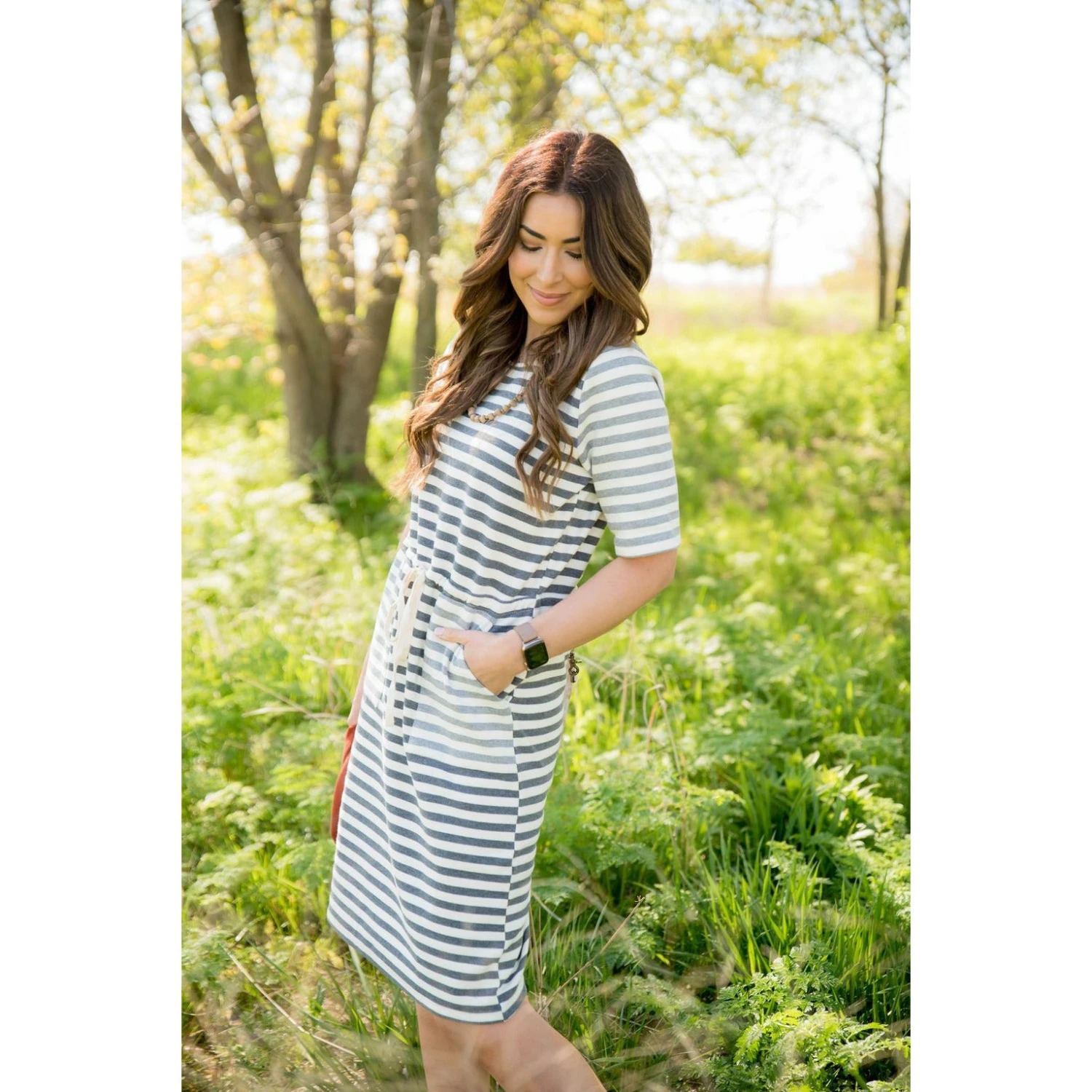 Two Toned Striped Dress 5 Two Toned Striped Dress - Image 5