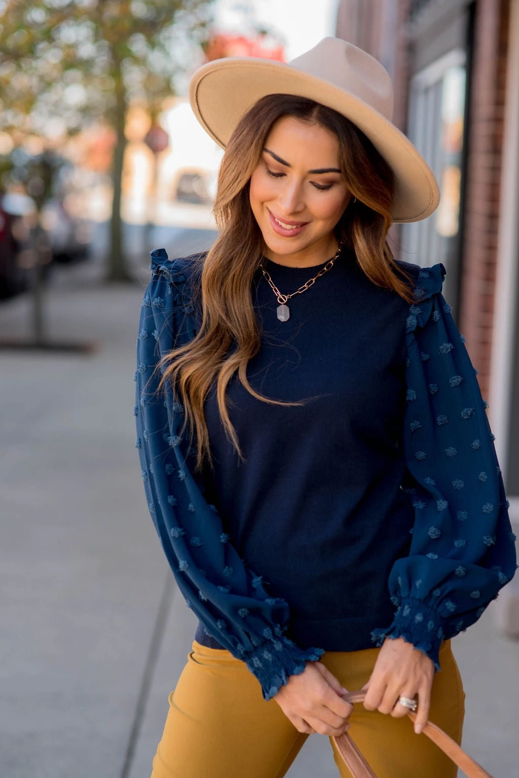 Textured Dot Sleeve Blouse 19 Textured Dot Sleeve Blouse - Image 19