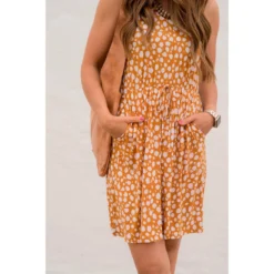 Spotted Tie Tank Dress -Women's Clothing Store BB 7346 79973768 88f1 4a06 af01 3276d552aaec 822315