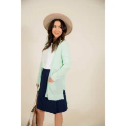 Tissue Button Cardigan -Women's Clothing Store BB 7360