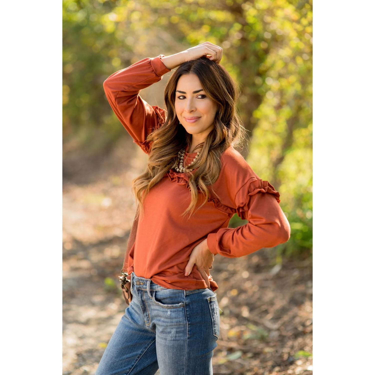 Mid Ruffle Long Sleeve Tee 11 Mid Ruffle Long Sleeve Tee - Image 11