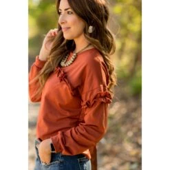 Mid Ruffle Long Sleeve Tee 34 Mid Ruffle Long Sleeve Tee -Women's Clothing Store BB 7372 7ac12fec d2a6 409c a674 a70150c59d19