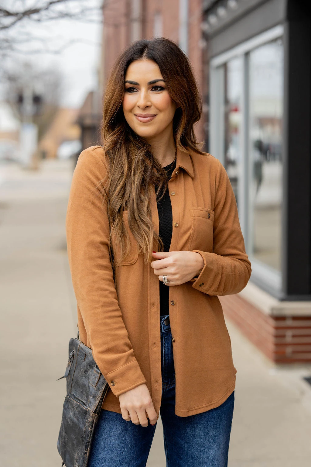 Simple Marled Shacket 3 Simple Marled Shacket - Image 3